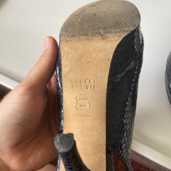 Stuart Weitzman Blue Leather Heels - Picture 5 of 5